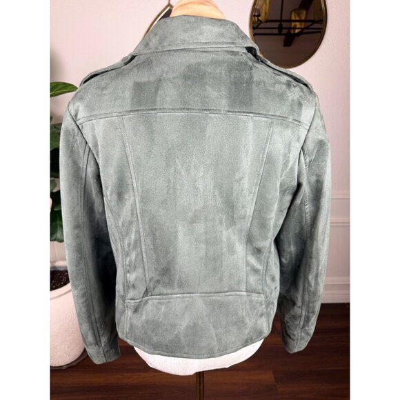 BB Dakota Faux Suede Moto Bomber Jacket | elevated streetwear | XXL | NWOT - Picture 5 of 13